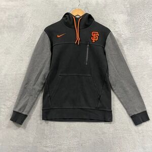 Vintage Nike San Francisco Giants Hoodie Mens Small Gray Black MLB Baseball